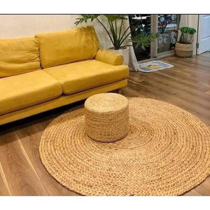 Alfombra de Jacinto de Agua Tejida de Colores Mezclados – Tapete Decorativo Natural para Suelo en Estilo Vintage y Bohemio Escandinavo - Product Image 1