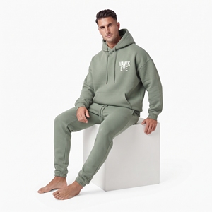 Ensemble jogging en coton pour homme de haute qualité, personnalisé, style streetwear oversize, sweat-shirt décontracté - Product Image 4