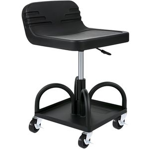 Sgabello da Garage Regolabile con Capacità 300 LBS, Ruote Girevoli a 360 Gradi, Altezza 15.7-20.5, Sedile per Meccanici - Product Image 1