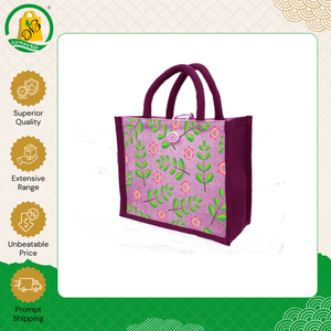 Fabricante Mayorista Vende Bolsas de Yute de Primera Calidad Hechas en India, Reutilizables, Impresas con Serigrafía para Uso Diario - Product Image 2