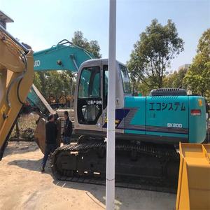 Excavatrice d'occasion prête à la vente Kobelco SK200 Japon d'origine 20 tonnes d'occasion, pelle hydraulique sur chenilles d'occasion SK115 SK75-8 - Product Image 5