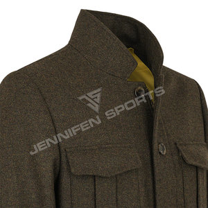 Veste en laine 100% pour la chasse en plein air, le camping et l'hiver, multi-poches, tactique, pour homme, avec fermeture à boutons - Product Image 2