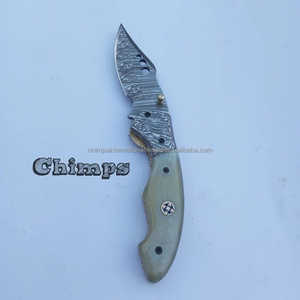 High Hardness Portable Camping Survival Multifunctional <b>Knife</b> Customizable OEM Folding Damascus Steel Camel <b>Bone</b> <b>Handle</b> - Product Image 5