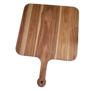 Planche de service ronde en bois de qualité supérieure, très vendue, avec poignée, pour cuisine, pizza, fromage, idéale pour les hôtels. - Product Image 4