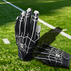 Gants de gardien de but de football en toile d'araignée noire avec sangle de poignet réglable, protection complète des doigts, équipement sportif unisexe - Product Image 6
