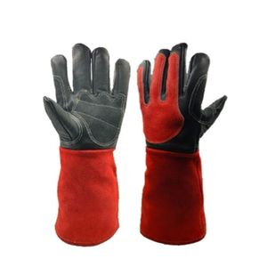 Gants de soudage MIG TIG en cuir de vachette de qualité supérieure avec coutures en Kevlar, double paume, doublure en polaire résistante à la chaleur - Product Image 1