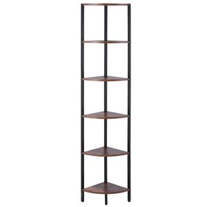 Libreria angolare a 6 livelli con luci LED, alta 68 pollici, con ripiani portaoggetti, scaffale espositivo multiuso per oggetti da collezione - Product Image 1