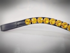 Diadema Premium de Cristal Amarillo con Diamantes para Caballo, Accesorio para Brida, Equipo de Equitación, Proveedor Mayorista - Product Image 2