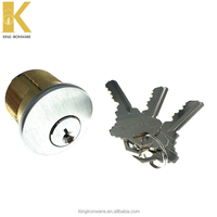 Serrure à mortaise King US26D MC118 en chrome satiné, cylindre à 6 goupilles, jeu de clés en laiton, 3 clés, entraxe 60mm, sécurité de porte, logiciel SC, logo personnalisé