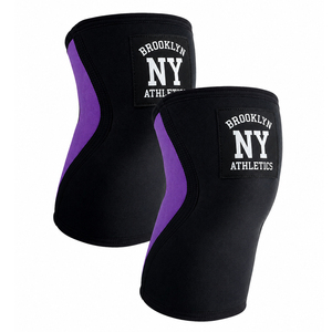 Bandes de genou unisexes en néoprène respirant pour haltérophilie, supports élastiques ajustables pour entraînement en salle de sport, personnalisables et résistantes - Product Image 2