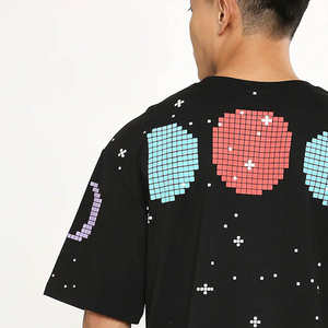 T-shirts pour hommes en coton 100% respirant de qualité supérieure, coupe ample, imprimés en relief, coupe classique, écologiques, séchage rapide, t-shirt graphique - Product Image 2