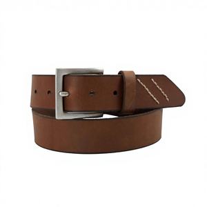 Cinturones Duraderos de Cuero de Vaca y Búfalo Ecológico Marrón para Hombre, Estilo Vintage, Hebilla de Acero, Impermeables y Transpirables, ¡Oferta Caliente! - Product Image 3
