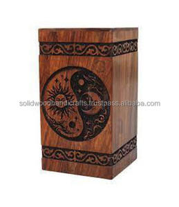 Urnas de cremación de madera de nuevo diseño para urnas de madera para adultos Urnas funerarias Tamaño personalizado Suministros funerarios - Product Image 2