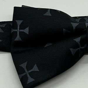 Cravate Maçonnique Artisanale Noire avec Équerre et Compas, Cadeau pour Loge Maçonnique, Prix Abordable - Product Image 6