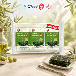 O'Food al por Mayor |   Bocadillo de Algas Marinas Tostadas con Aceite de Oliva Crujiente |   Alga Nori Tradicional Sazonada |   Listo para Comer 5g - Product Image 1
