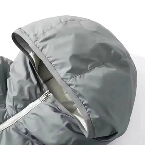 Venta al por mayor: Chaqueta casual de invierno tipo puffer, 100% poliéster, tejido liso, forrada, personalizable, recién llegada, con revestimiento. - Product Image 4