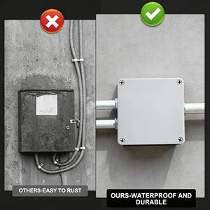 Boîtier de jonction électrique OEM PC/ABS étanche IP66 moulé par injection, dimensions externes 150x150x76.2mm, modèle JBX-002 - Product Image 4