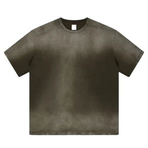 T-shirt homme délavé effet acide, col rond, manches courtes, coton vieilli, style streetwear décontracté pour l'été - Product Image 3