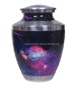 Urna de cremación de Metal de estilo americano rosa para cenizas humanas Urna de cenizas de metal decorativa Urna funeraria de aplicación para adultos - Product Image 4