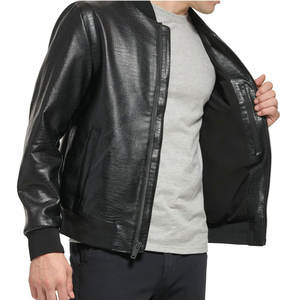 Chaquetas de Cuero para Hombre a la Moda, Chaquetas de Cuero Cortas Estilo Motociclista para Atuendos Casuales - Product Image 6
