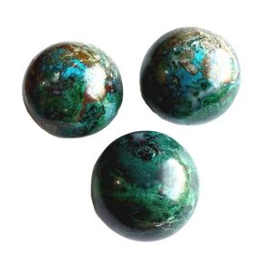 Venta al por mayor hermosa alta calidad 40-50mm crisocola esfera bola tallada ágata piedra preciosa del mercado de la India - Product Image 1