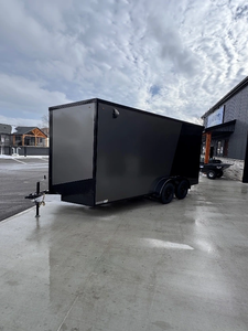 Nouvelle remorque de transport fermée en aluminium, haute capacité, 7x14 7FT INT, à prix réduit - Product Image 2