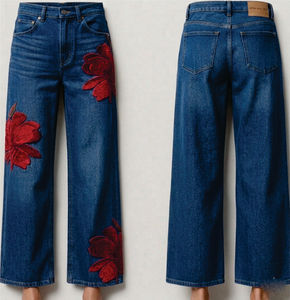 กางเกงยีนส์ผู้ชายทรงตรงเอวกลาง ผ้าถักเนื้อเดนิม ผ้าฝ้าย ซัมเมอร์ แห้งเร็ว สีพื้น ซักแล้ว สั่งทำได้ - Product Image 2