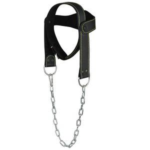 Weightlifting Head <b>Harness</b> with Chain Attachment for Resistance Training and Neck Muscle Development Exercises - Product Image 3