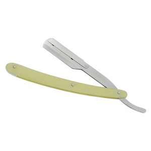 Mens Professional Swing Lock Stainless Steel <b>Straight</b> Razor Holder with Single Blade Folding Shaving Tool Barber Shavette - Product Image 1