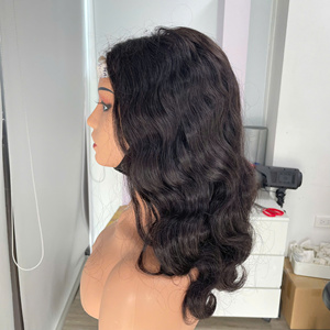 Peluca de Cabello Virgen Vietnamita Transparente con Ondas Naturales de Alta Calidad, Color Natural, para Mujeres, Precio al por Mayor, Producto Capilar de Moda - Product Image 1