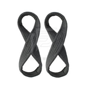 Unisex High-Durable Custom Logo Gym Fitness Wrist Straps Neoprene Material Figure 8 Hand <b>Bar</b> Grips <b>Weight</b> Lifting Adjustable - Product Image 5