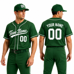Maillot de baseball haut de gamme 100 % polyester à manches courtes, antibactérien et respirant, idéal pour l'entraînement et les matchs d'équipe - Product Image 1