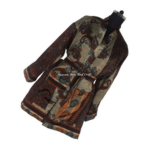 KS005 Kimono Corto de Seda Sexy para Mujer, Estilo Veraniego con Cuello en V y Cordón Ajustable, Diseño Indio Personalizado - Product Image 6