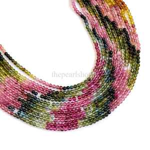 Perles rondes en tourmaline naturelle AAA 2,5 mm, perles rondes lisses en tourmaline, perles de pierres précieuses pour la fabrication de bijoux, artisanat, en vrac - Product Image 1