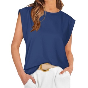 Tank Top Export <b>Women's</b> Solid Color Cotton Comfortable <b>Sleeveless</b> Casual <b>Shirt</b> Soft Breathable Lightweight Summer Top for <b>Women</b> - Product Image 4