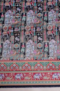 Tissu jacquard en viscose pure noir à imprimé ethnique avec bordure éléphant pour la confection de robes Kurti de créateur - Product Image 3