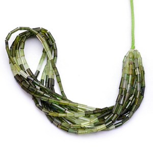Turmalina AAA+ de 6mm-10mm, facetada, en forma de tubo, briolette, turmalina natural multicolor, piedra preciosa, cilindro, cuentas elegantes para joyería. - Product Image 3