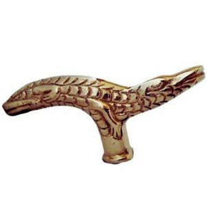 Moderna Empuñadura de Latón con Cabeza de Cocodrilo de 5 Pulgadas para Bastón, Venta al por Mayor OEM - Product Image 1