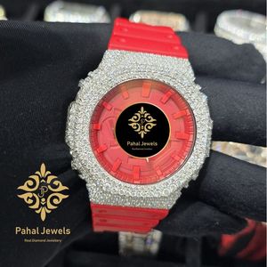 Reloj de Cuarzo con Incrustaciones de Diamantes Rojos, Correa de Silicona, Reloj de Pulsera Analógico con Esfera Cuadrada, Joyería de Moda, Regalo - Product Image 5