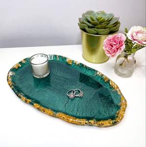 Bandeja de Resina con Acabado Liso para Mesa de Centro, Estilo Refinado que Mejora el Espacio con un Toque Artístico - Product Image 2