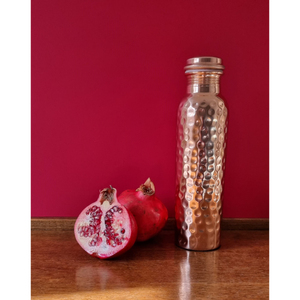 Wholesale Double Wall High Quality Top Selling Leak Proof and Jointless Hammered Copper Water Bottle for Yoga Gym Office School - Product Image 2