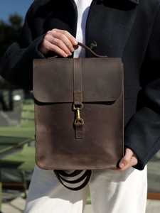 OEM Custom Genuine Leather Mini <b>Backpack</b> Manufacturer Wholesale <b>Small</b> Real Leather <b>Women</b> Rucksack Handbag LSBP-0027 - Product Image 1