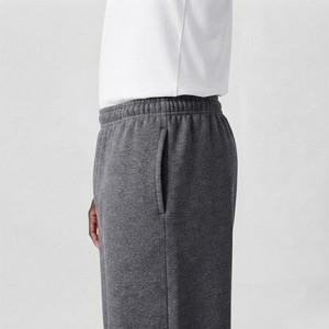Men's Solid Color Wide Leg Sweatpants Relaxed Fit Adjustable Drawstring Soft Cotton Blend Casual Lounge <b>Trousers</b> With Side Pocke - Product Image 4