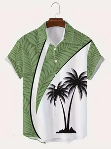 Chemise à manches courtes personnalisée décontractée et douce pour l'été, style plage hawaïenne pour hommes - Product Image 3