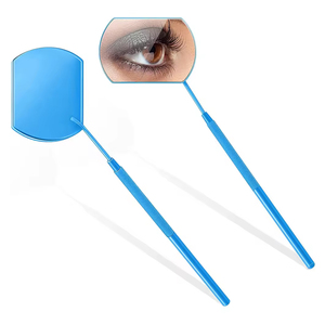 <b>Handheld</b> Metal Makeup <b>Mirror</b> 3X Magnification Single Side Chrome Finish Oval Shape - Product Image 5