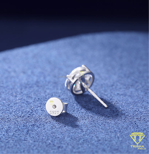 Premium Lab Grown Diamond Stud Earrings with 925 Sterling Silver Round Brilliant Sparkling Jewelry for Women and <b>Brides</b> - Product Image 2