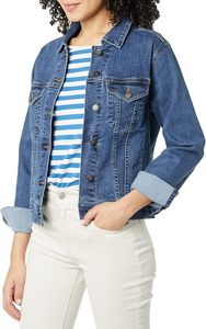 Chaqueta Vaquera Corta para Mujer de Lenova Industries, Estilo Vintage Azul con Cierre de Botones, Estilo Casual, Impermeable, Transpirable, de Secado Rápido y Holgada - Product Image 5