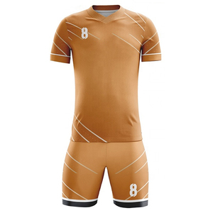 Soccer Uniform Mesh Panel Football Kit Breathable Wear Soccer Uniform Lightweight Match Day Jersey Shorts Set Soccer Uniform - Product Image 6