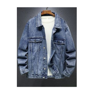Custom Heavy Cotton <b>Denim</b> <b>Jackets</b> for Men High Quality Casual Winter Jeans in Best Material - Product Image 4