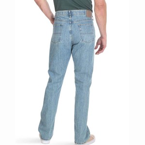 Pantalones Vaqueros Casuales de Corte Ajustado, Lavado Medio, Tela de Algodón Premium, Cómodos, Estilo Urbano, a la Moda - Product Image 3